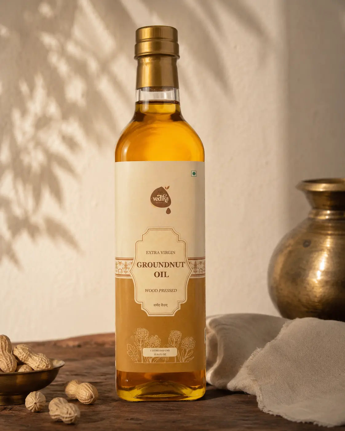 Vedika Organics Extra Virgin Groundnut Oil (1 litre)