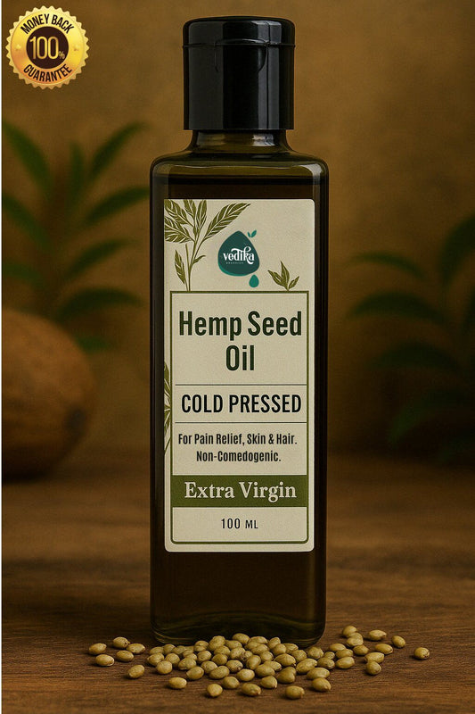 Vedika Organics Extra Virgin 100% Hemp Seed Oil (100 ml)