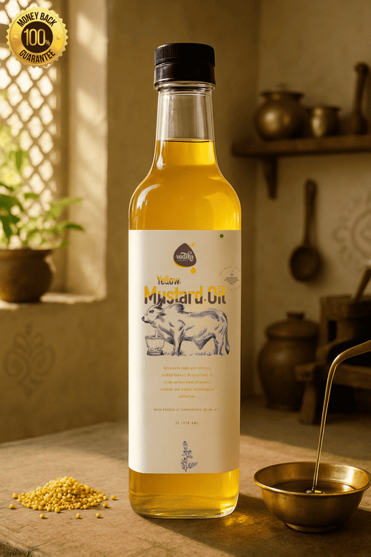 Vedika Organics Extra Virgin Yellow Mustard Oil (1 litre)