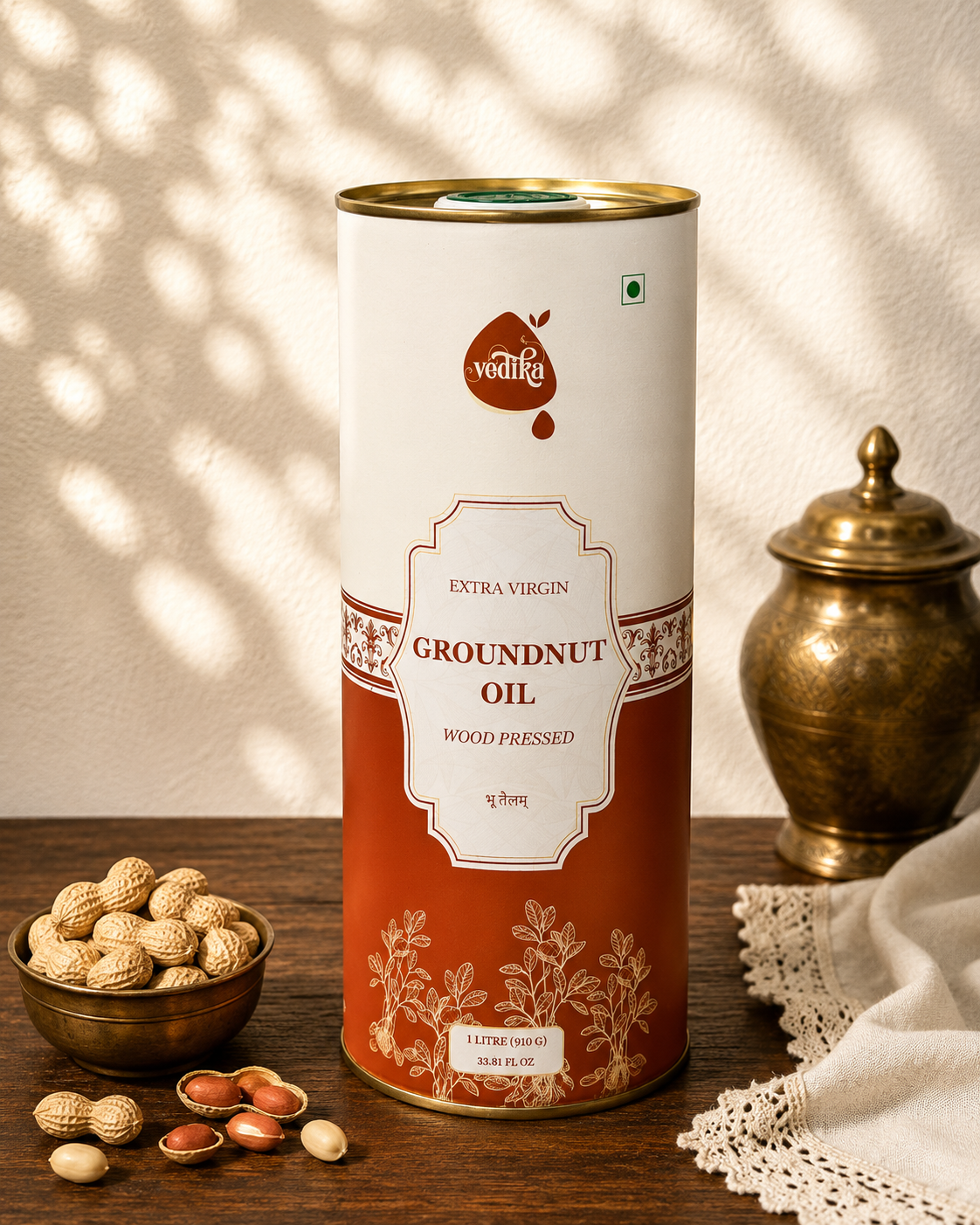 Vedika Organics Extra Virgin Groundnut Oil (1 litre)